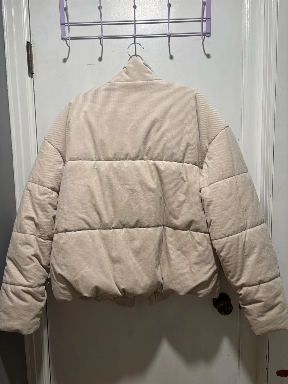 ALO corduroy puffer jacket size large